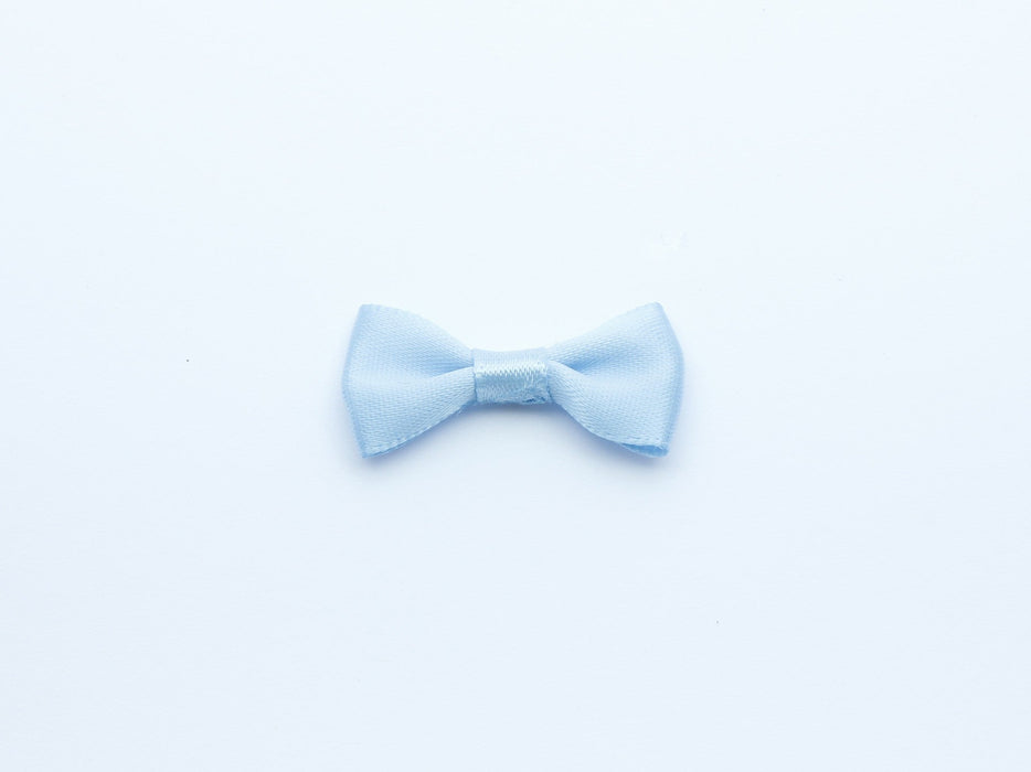 Vente en gros noeud en tissu bleu ciel satiné 3cm noeud à l'unité