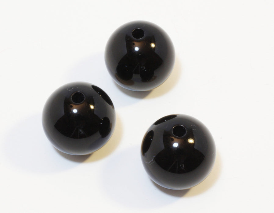 Achat en gros Lot de 3 perles noires en acrylique support DIY
