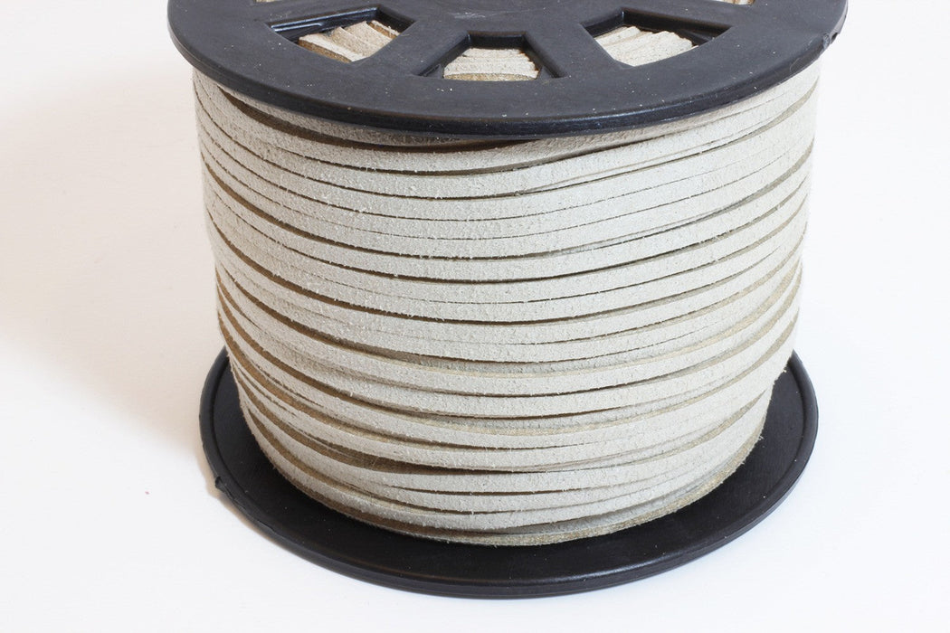 Creez avec cordon suédine grise 3mm cordon au mètre