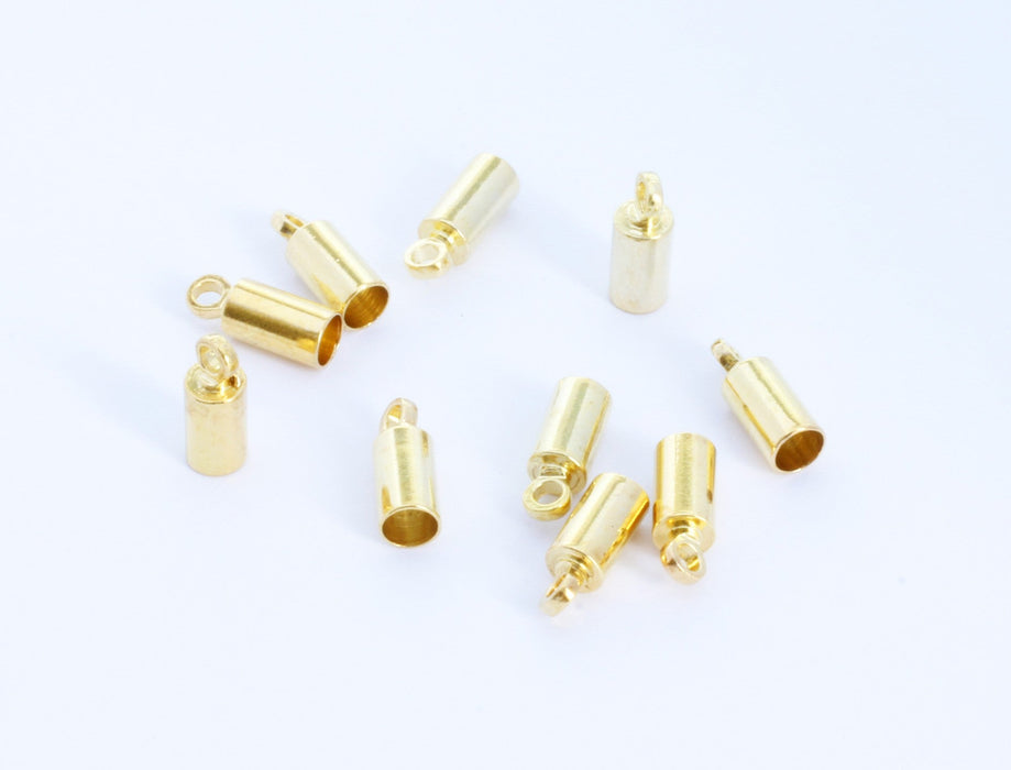 Acheter en gros embouts cordon x10 doré 3,5x9mm Lot de 10 embouts cordon