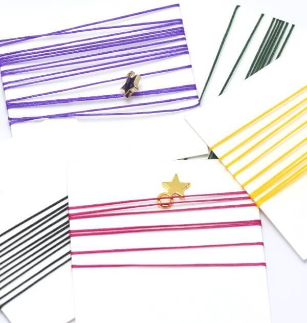 Creez 2 mètres de Cordon très fin fushia foncéen coton et polyester 0,4 mm pour bijoux cordon ou macramé