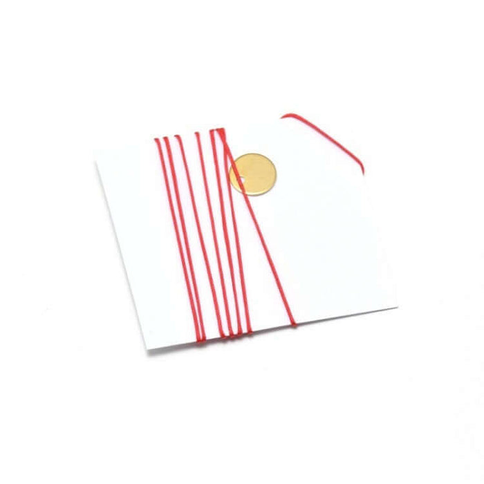 Acheter 2 mètres de Cordon très fin rouge en polyester 0,5 mm pour bijoux cordon ou macramé