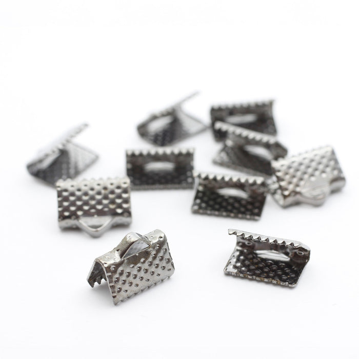 Achat en gros embouts ruban noir gunmetal 10mm lot de 10 fermoirs griffe