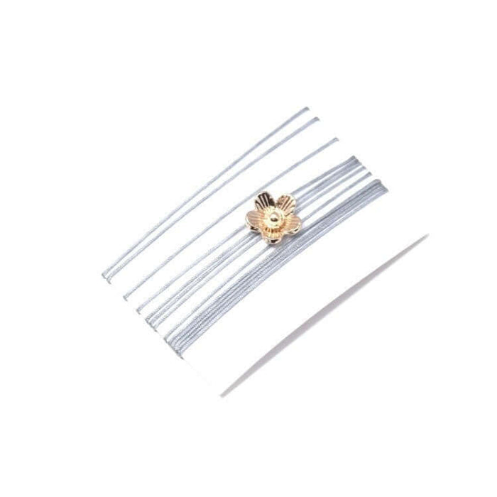 Achat en gros 4 mètres de Cordon très fin gris en polyester 0,5 mm pour bijoux cordon ou macramé