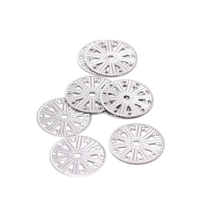 Vente en gros 8 connecteurs platine forme géométrique Acier inoxydable 17x1 mm, trou: 1 mm et 2 mm pour le centre