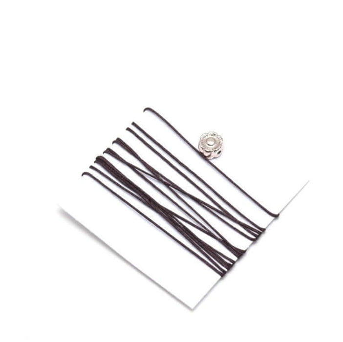 Creez 4 mètres de Cordon très fin marron en polyester 0,5 mm pour bijoux cordon ou macramé