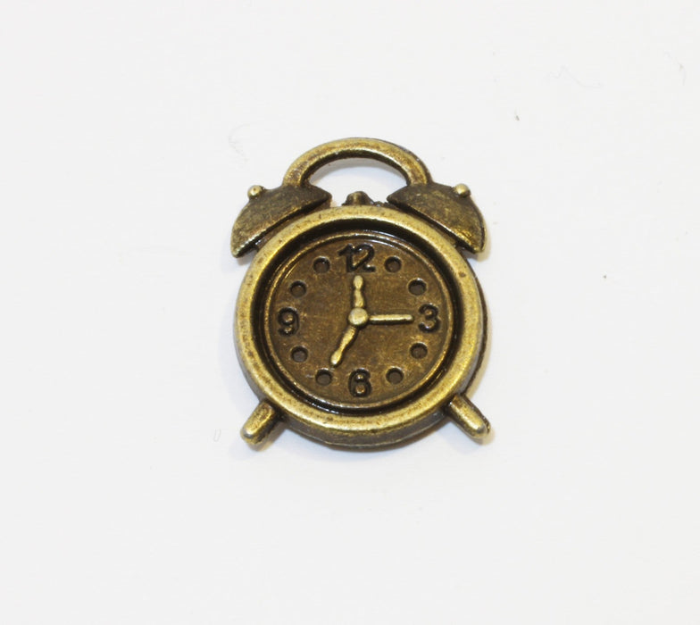 Vente au détail Breloque en forme de réveil bronze 18*13mm