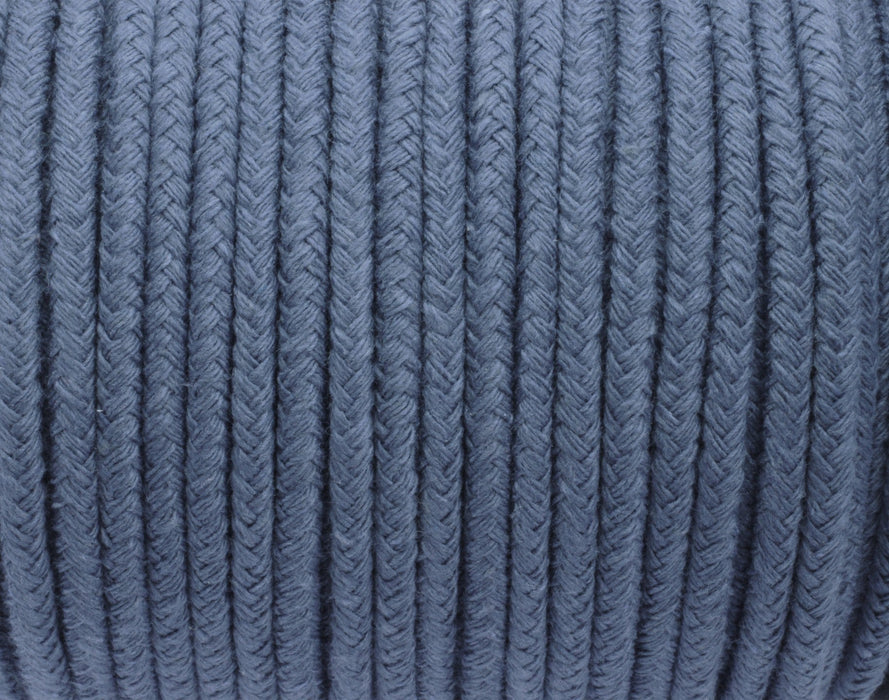 Vente cordon 100% coton x1m bleu de gris 4mm Produit en Europe