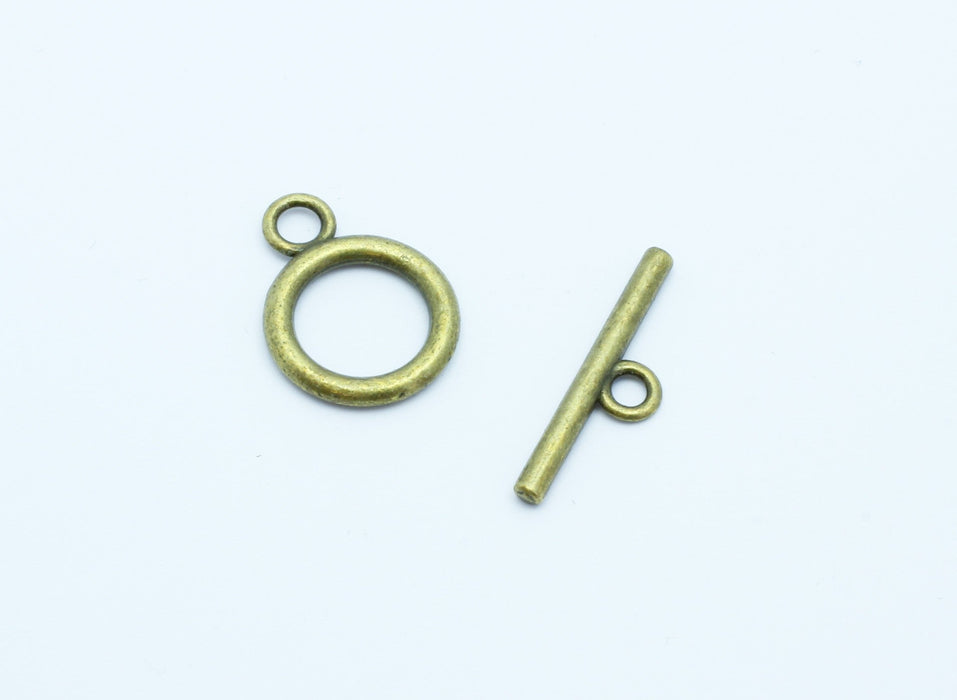 Achat au détail fermoir toggle bronze 14x19mm vendu à l'unité fermoir en T