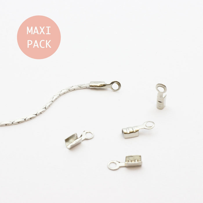 Creez embouts chaines et cordon 2mm x10 platine apprèts création bijoux