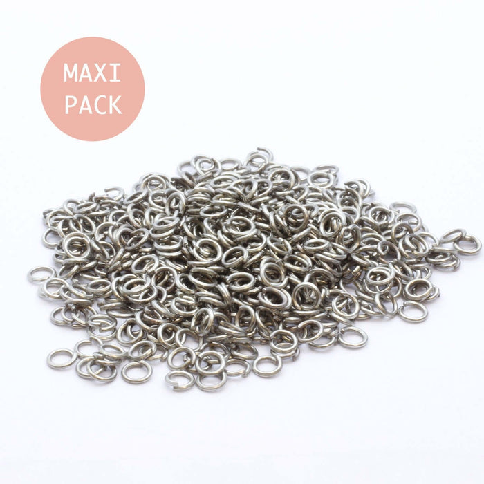 Acheter anneaux simples 3mm MAXI PACK x500 platine ouverts