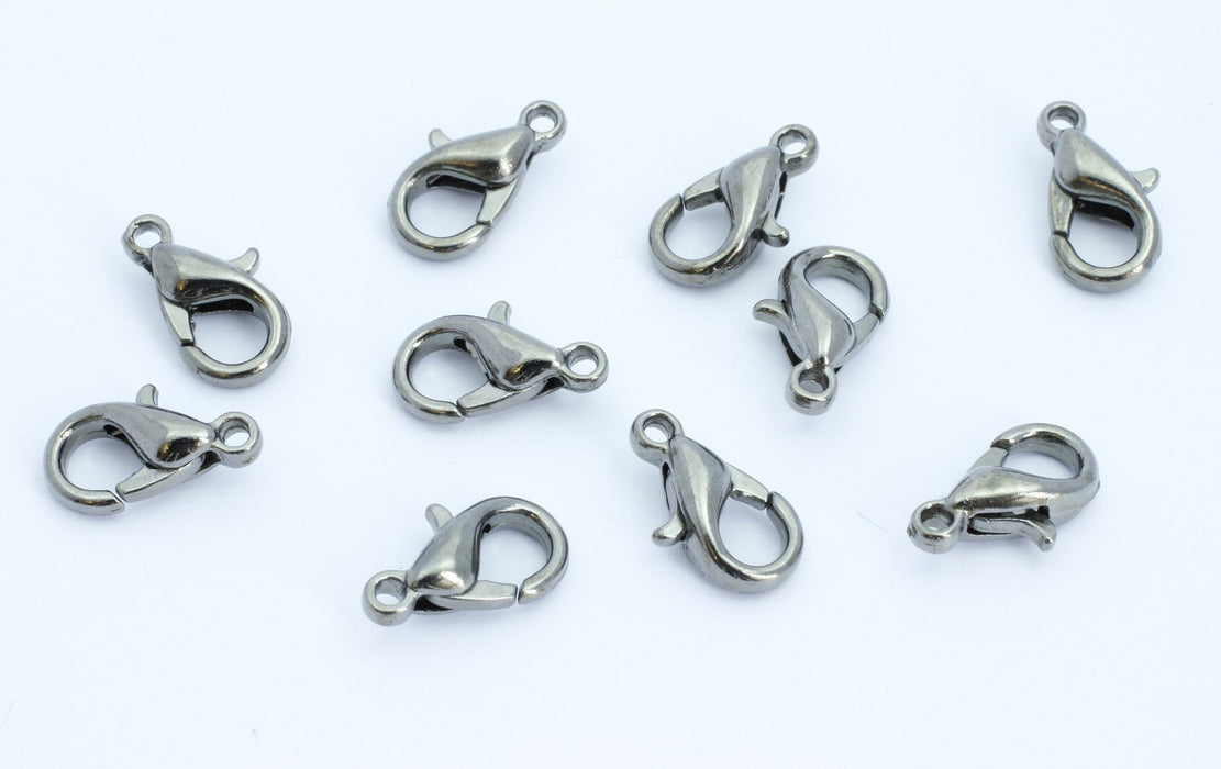 Acheter au détail Fermoir mousqueton noir gunmetal 10mm x10