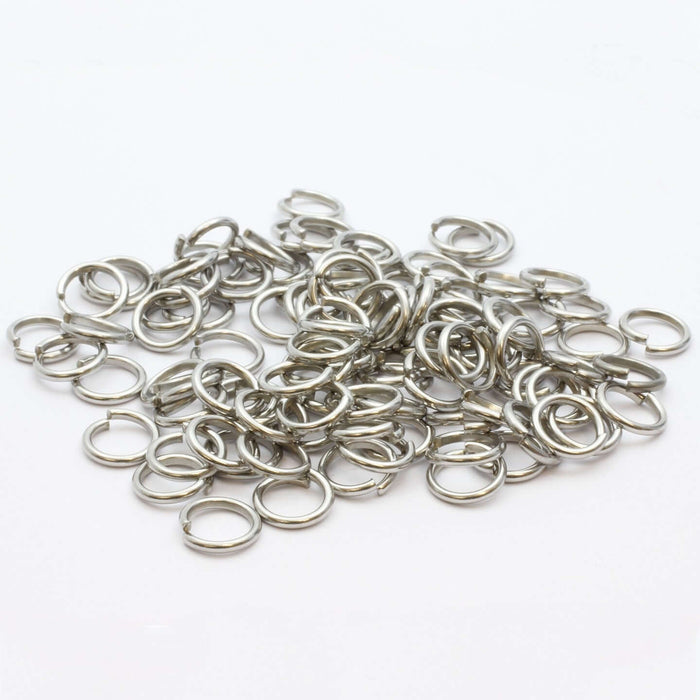 Creez avec anneaux ouverts 7mm platine x100 apprêts bijoux en acier inoxydable