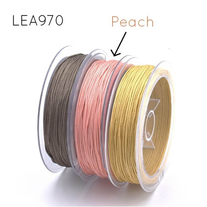 Cordon Tressé Nylon Haute Qualité - 0.8mm - ROSE PECHE- (25m)