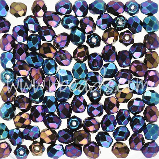 Acheter en gros Perles facettes de boheme iris blue 4mm (100)