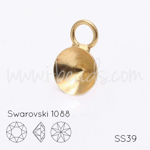 Serti pendentif pour Cristal 1088 SS39 doré (1) - LaMercerieDesCopines