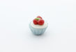 Vente cupcake miniature fimo 1cm bleu création gourmande pate polymère