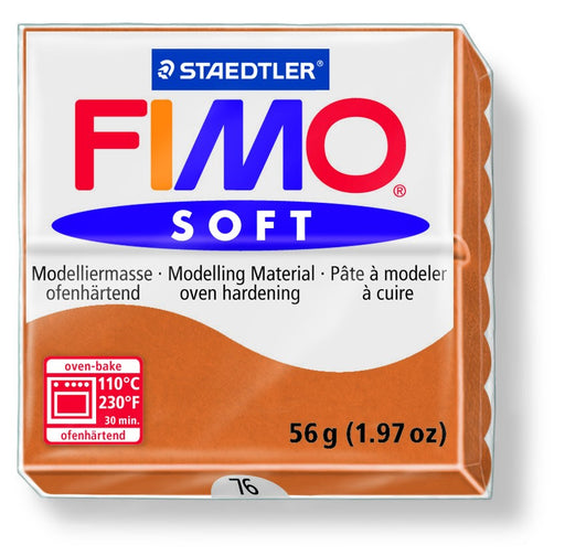 Achat au détail Fimo cognac 76 soft 56g Pain de pate polymère FIMO