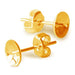 Acheter au détail Clou d'oreilles pour perles à monter 8mm métal plaqué or (2)