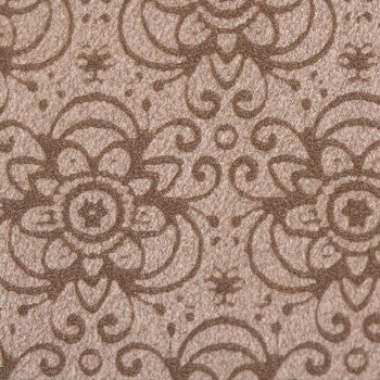 Creez Suédine motif fleurs Camel 10x21.5cm (1)