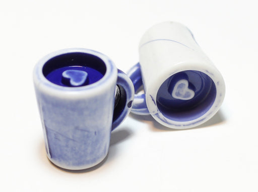 Achat mini pendentif mug / tasse café 20mm Bleu créations gourmandes