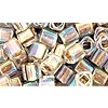 Acheter au détail cc994 perles Toho cube 4mm gold lined rainbow crystal (10g)