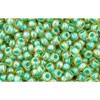 Creez cc1830 perles de rocaille Toho 11/0 rainbow light jonquil/ mint (10g)