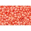 Vente en gros cc985 perles de rocaille Toho 11/0 crystal/ salmon lined (10g)