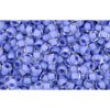 Achat en gros cc977 perles de rocaille Toho 11/0 crystal/ neon purple lined (10g)