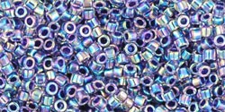 Vente au détail cc776 perles Toho treasure 11/0 rainbow aqua/purple lined (5g)