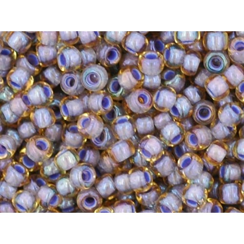 Vente en gros cc926 perles de rocaille Toho 11/0 light topaz/ opaque lavender (10g)
