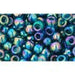 Achat cc167bd perles de rocaille Toho 6/0 trans-rainbow teal (10g)