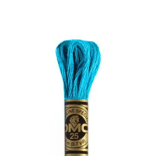 Acheter Fil à broder DMC mouliné spécial coton 8m bleu 3844 (1)