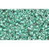 Creez cc264 perles de rocaille Toho 15/0 inside colour rainbow crystal/teal lined (5g)
