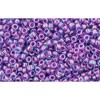 Acheter au détail cc252 perles de rocaille Toho 15/0 inside colour aqua/purple lined (5g)
