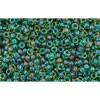 Vente cc242 perles de rocaille Toho 15/0 inside colour luster jonquil/emerald lined (5g)