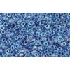 Acheter en gros cc189 perles de rocaille Toho 15/0 luster crystal/caribbean blue lined (5g)