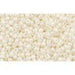 Vente au détail cc122 perles de rocaille Toho 15/0 opaque lustered navajo white (5g)