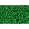 Acheter cc7b perles de rocaille Toho 15/0 transparent grass green (5g)