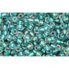 Vente au détail cc264 perles de rocaille Toho 11/0 inside colour rainbow crystal/teal lined (10g)