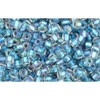 Acheter au détail cc263 perles de rocaille Toho 11/0 inside color rainbow crystal/light capri (10g)