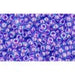 Achat au détail cc252 perles de rocaille Toho 11/0 inside colour aqua/purple lined (10g)