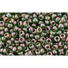 Vente cc250 perles de rocaille Toho 11/0 peridot/fuchsia lined (10g)