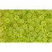 Achat cc4f perles de rocaille Toho 11/0 transparent frosted lime green (10g)