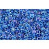 Achat en gros cc189 perles de rocaille Toho 11/0 luster crystal/caribbean blue lined (10g)
