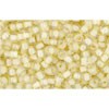 Acheter au détail cc182 perles de rocaille Toho 11/0 rainbow crystal/opaque yellow lined (10g)