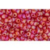 Vente cc165cf perles de rocaille Toho 11/0 transparent rainbow frosted ruby (10g)