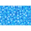 Vente en gros cc163bf perles de rocaille Toho 11/0 transparent rainbow frosted dark aquamarine (10g)