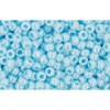 Vente au détail cc124 perles de rocaille Toho 11/0 opaque lustered pale blue (10g)