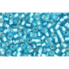 Creez cc23f perles de rocaille Toho 11/0 silver lined frosted aquamarine (10g)